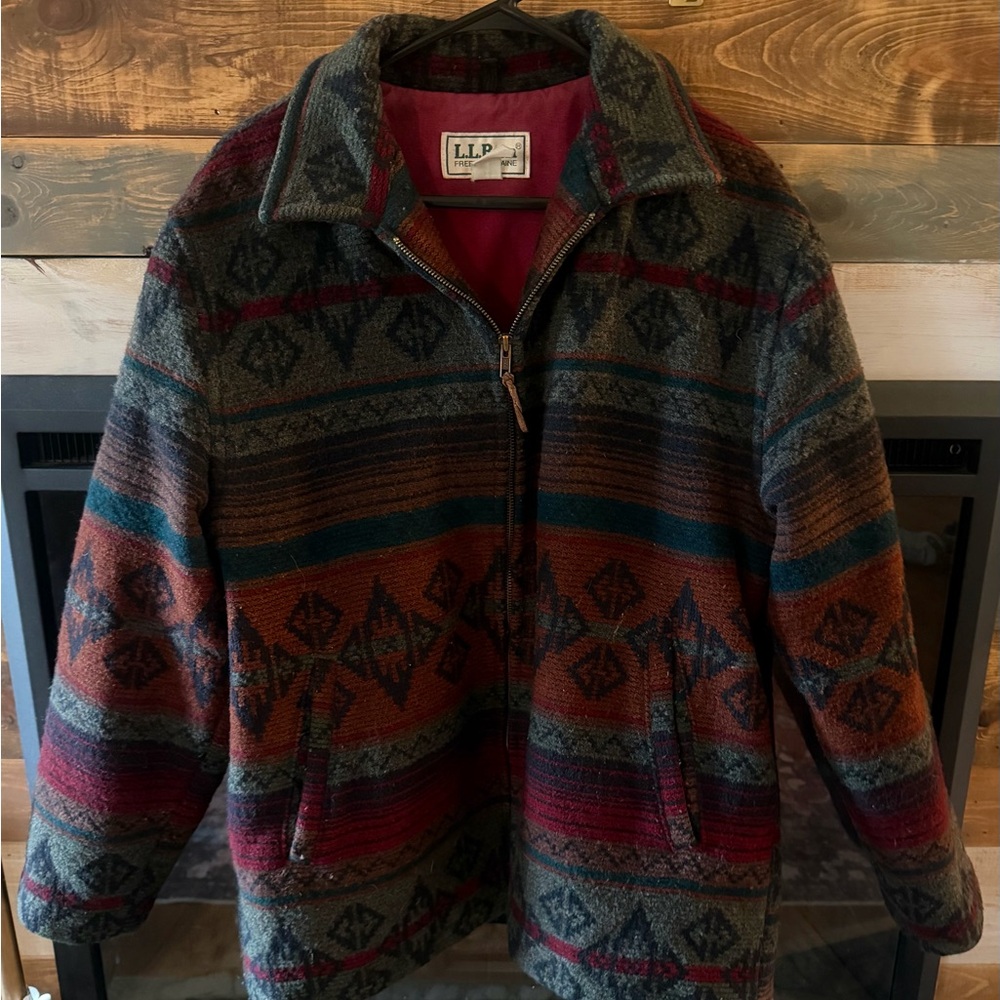 L.L. Bean Multicolor Patterned Jacket